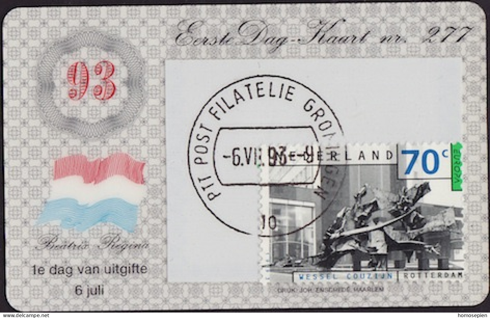 Pays Bas - Netherlands - Niederlande CPH 1993 Y&T N°1445 - Michel N°1481 - 70c EUROPA - Carte Philatélique - Maximum Cards