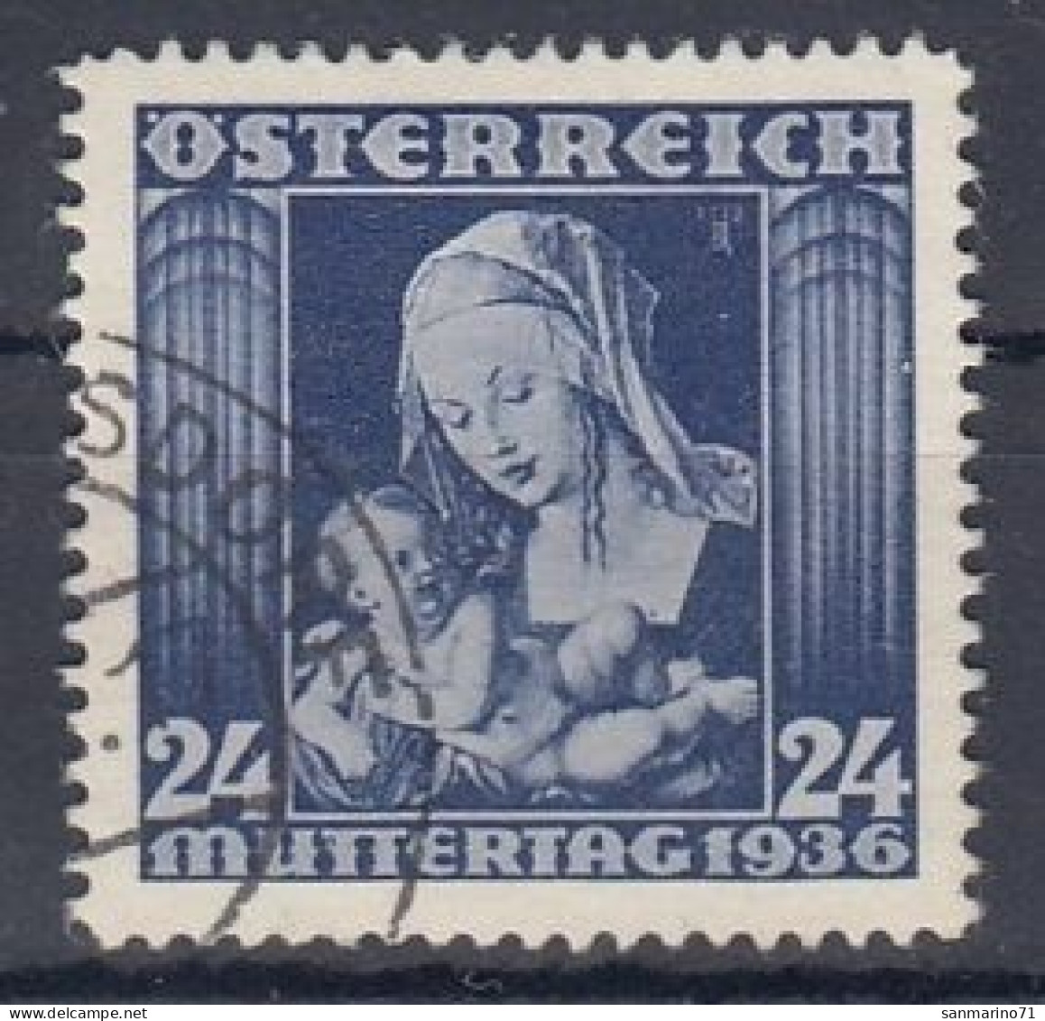 AUSTRIA 627,used,falc Hinged - Moederdag