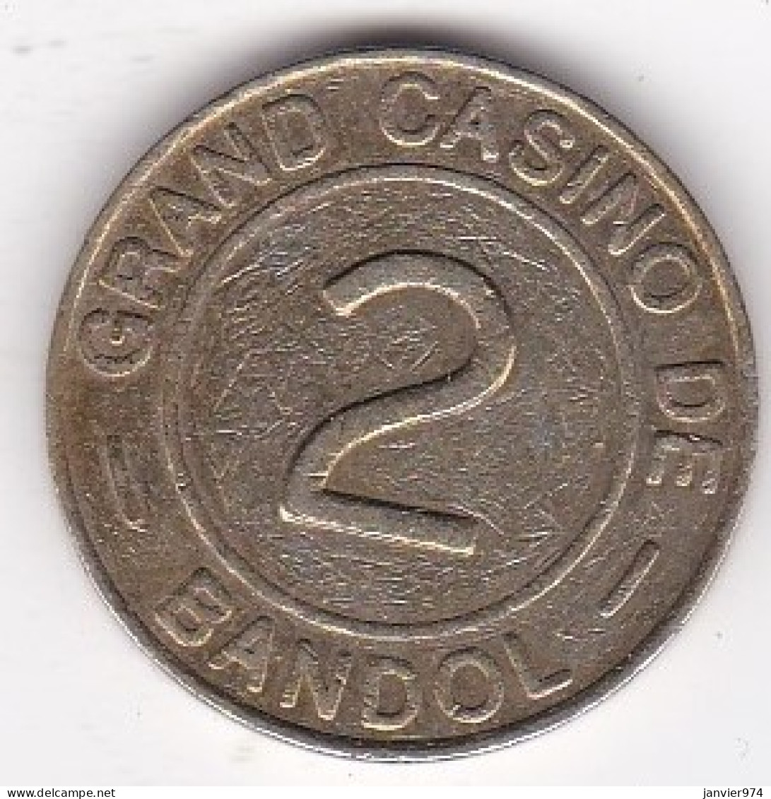 83 Var. Jeton En Maillechort,  GRAND CASINO DE BANDOL 2 Francs - Casino