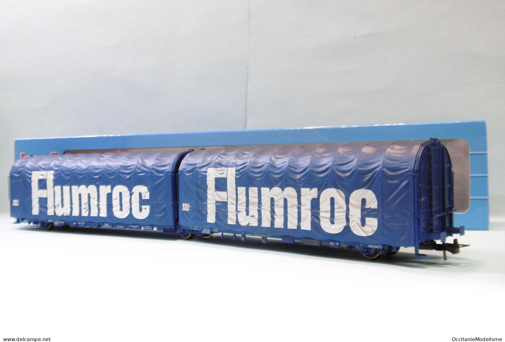 Jouef - WAGON BACHE 3 Essieux Lails FLUMROC SNCF ép. IV Réf. HJ6238 Neuf NBO HO 1/87 - Vagoni Merci