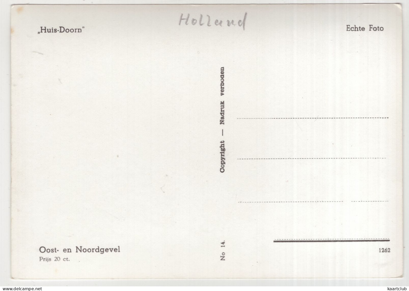 'Huis-Doorn' - Oost- En Noordgevel - (Utrecht, Nederland/Holland) - Doorn