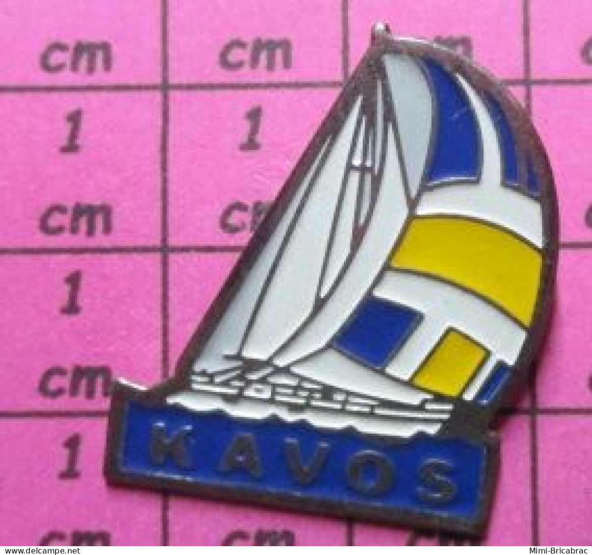 713G Pin's Pins / Beau Et Rare / SPORTS / VOILE VOILIER REGATE COURSE KAVOS - Sailing, Yachting