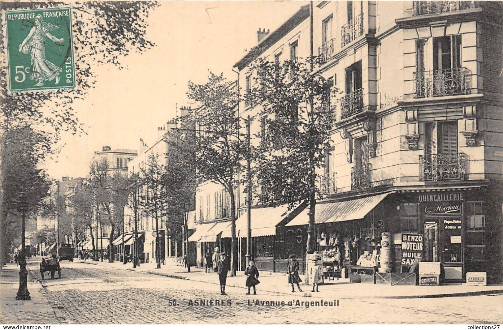 92-ASNIERES- L'AVENUE D'ARGENTEUIL - Asnieres Sur Seine