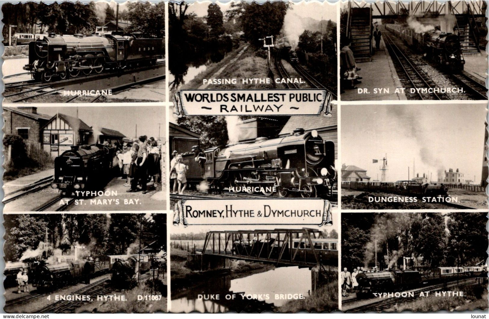 Train - WORDS SMALLEST PUBLIC - RAILWAY - Romney, Hythe & Dymchurch - Chemin De Fer - Stations With Trains