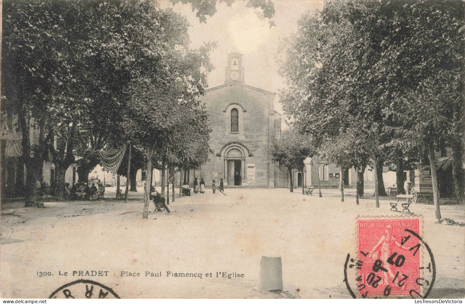 FRANCE - Le Pradet - Place Paul Fiamencq Et L'Eglise - Animé - Carte Postale Ancienne - Le Pradet