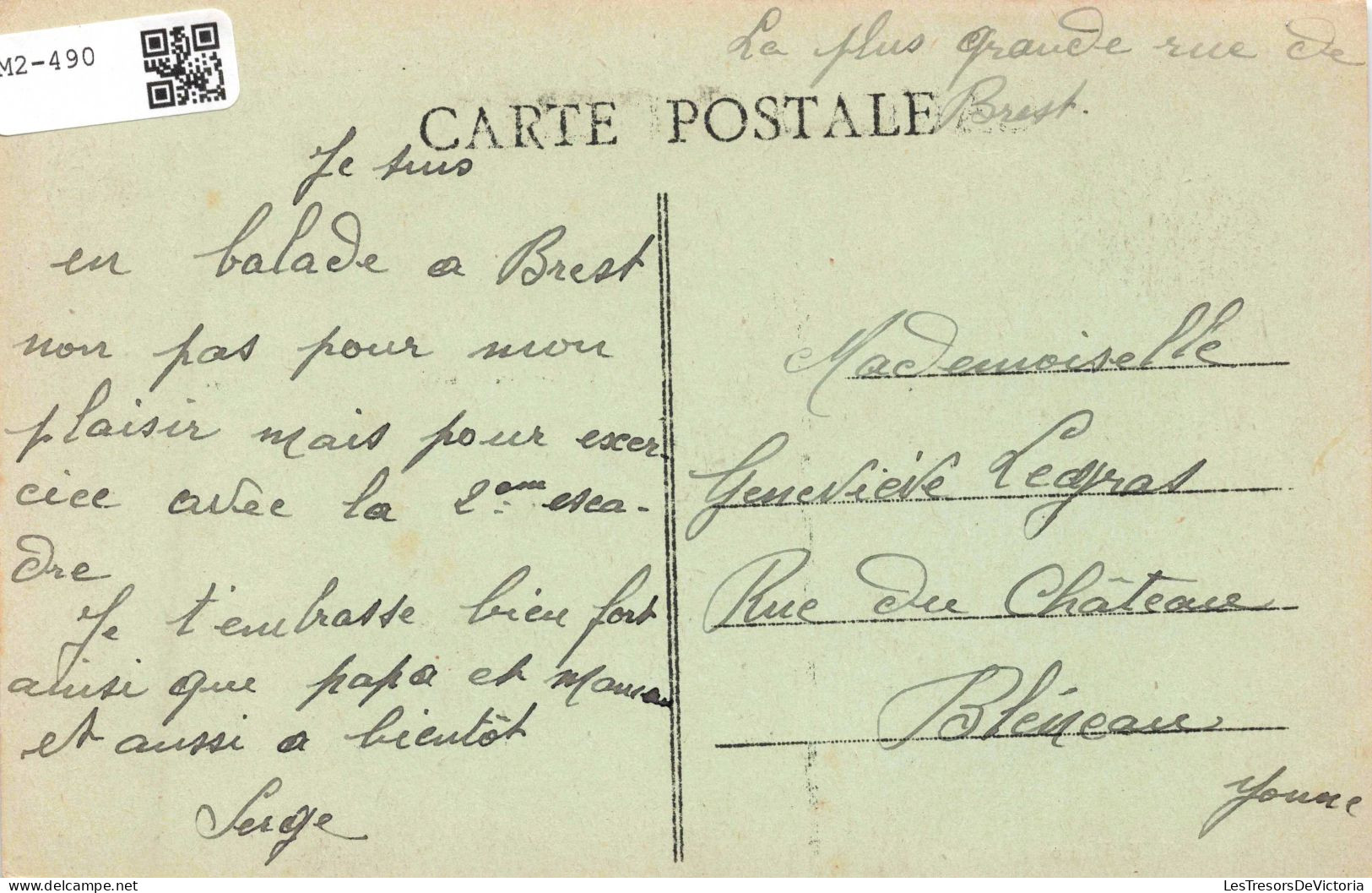 FRANCE - Brest - Le Bas De La Rue De Siam - Animé - Carte Postale Ancienne - Brest