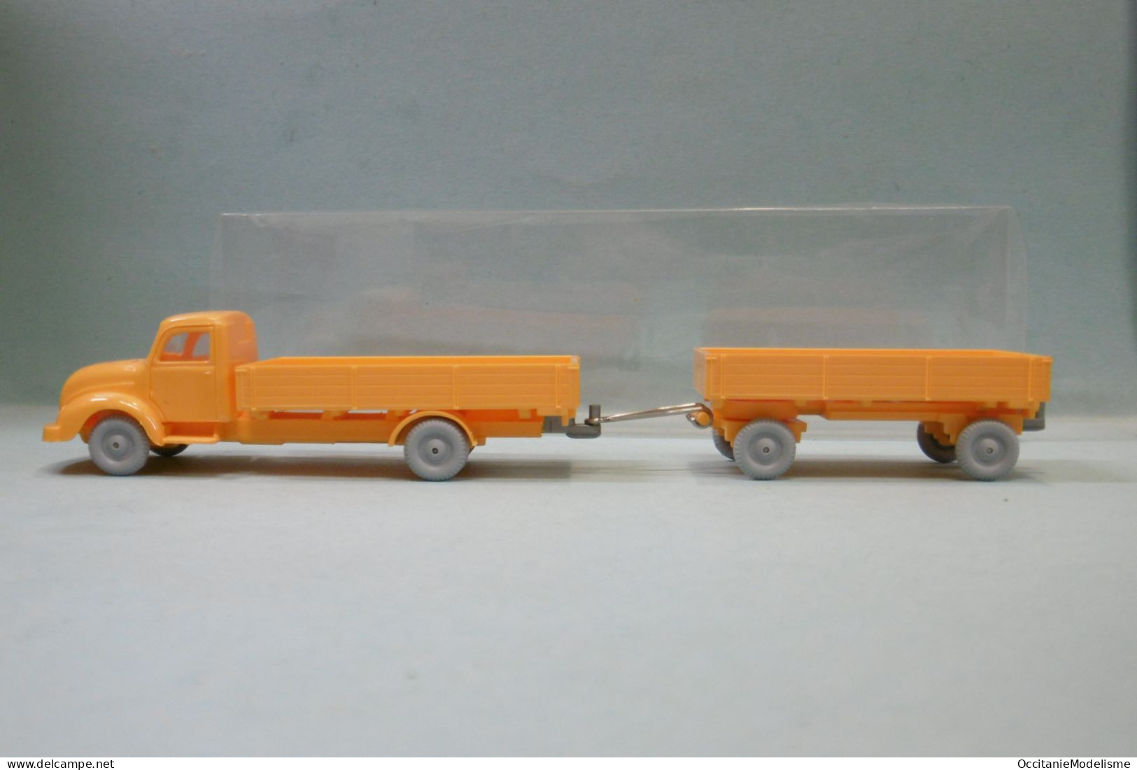 IMU - Camion MAGIRUS 3500 COCA COLA + Remorque Bâché Jaune Orangé HO 1/87 - Véhicules Routiers