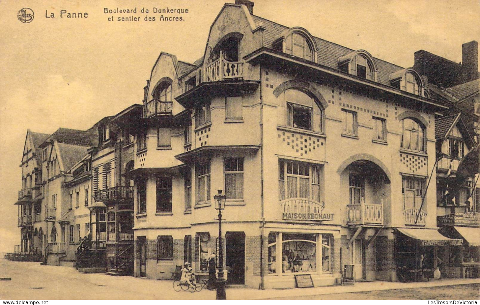 BELGIQUE - LA PANNE - Boulevard De Dunkerque Et Sentier Des Ancres - Edition Les Abeilles - Carte Postale Ancienne - Other & Unclassified