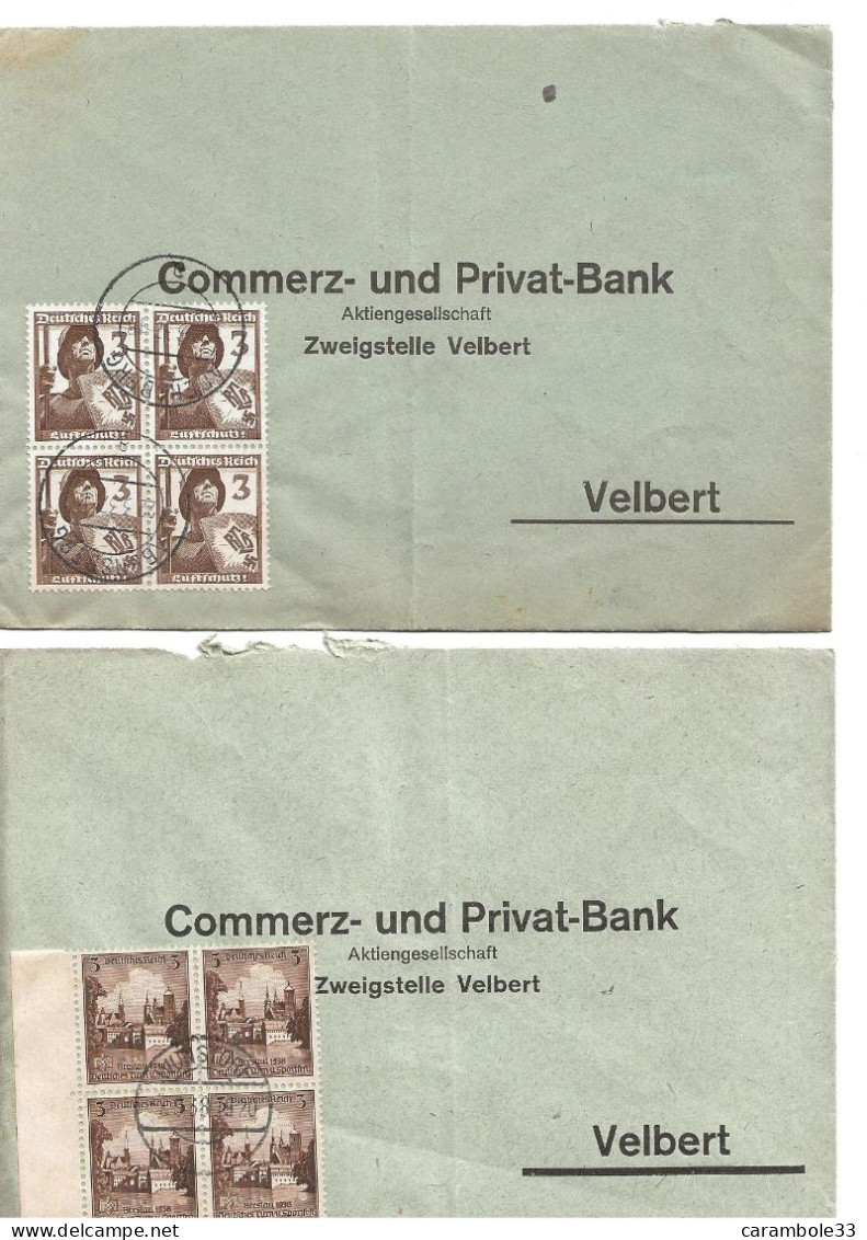 ALLEMAGNE  Troisième Reich TIMBRE 1937 1938 - Enveloppes