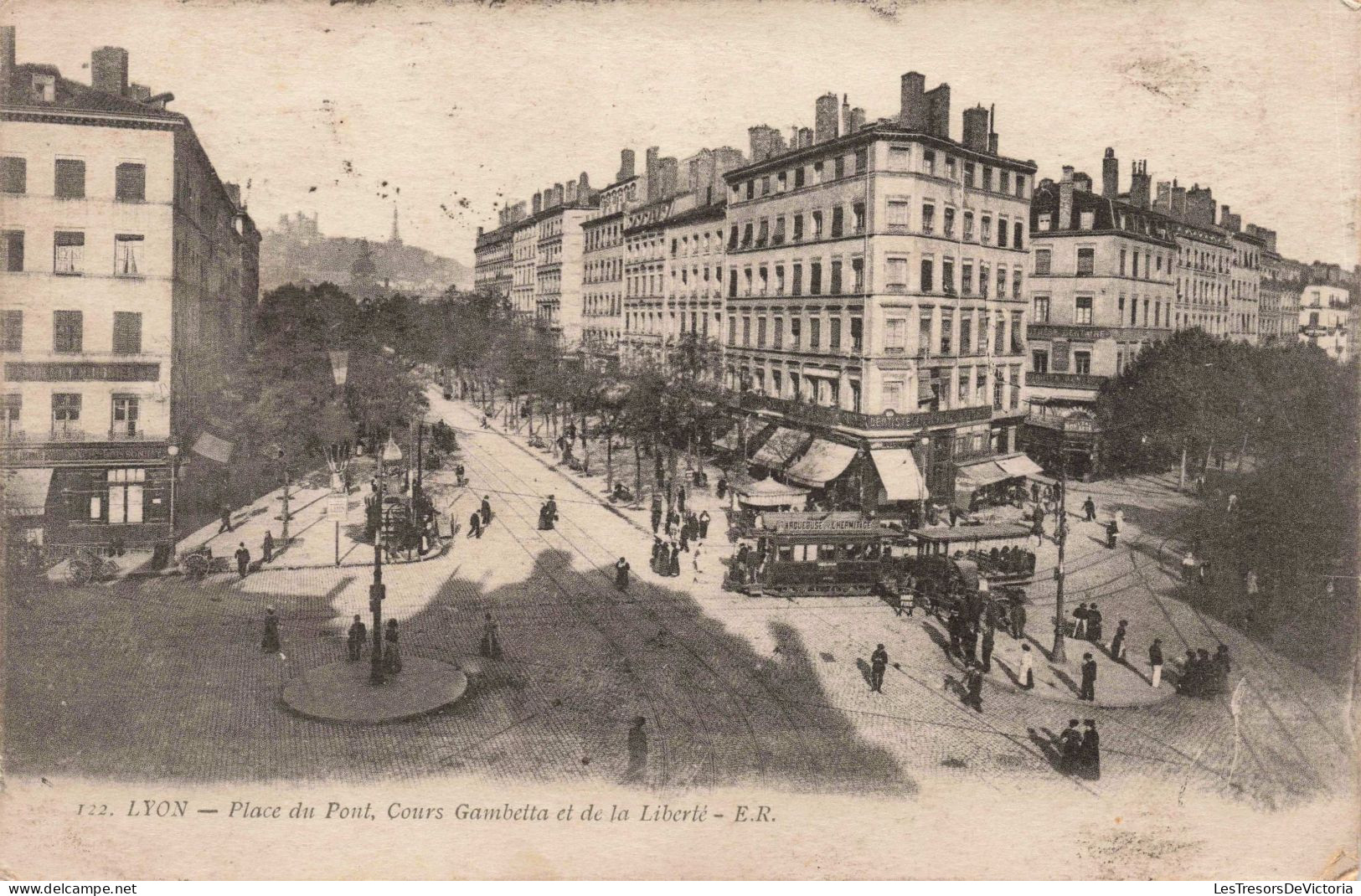 FRANCE - Lyon - Place Du Pont, Cours Gambetta Et De La Liberté - ER - Carte Postale Ancienne - Lyon 3