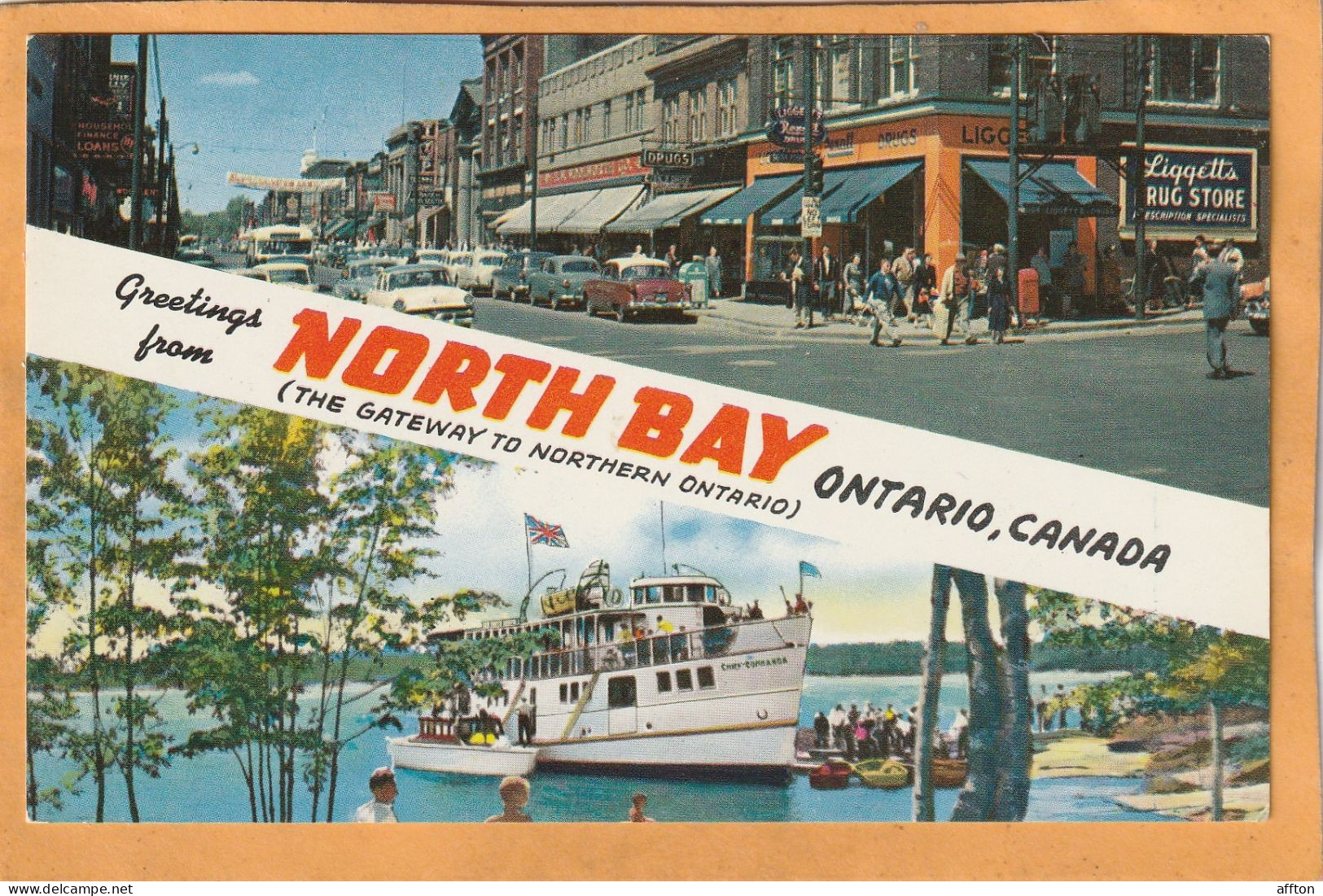 North Bay Ontario Canada Old Postcard - North Bay