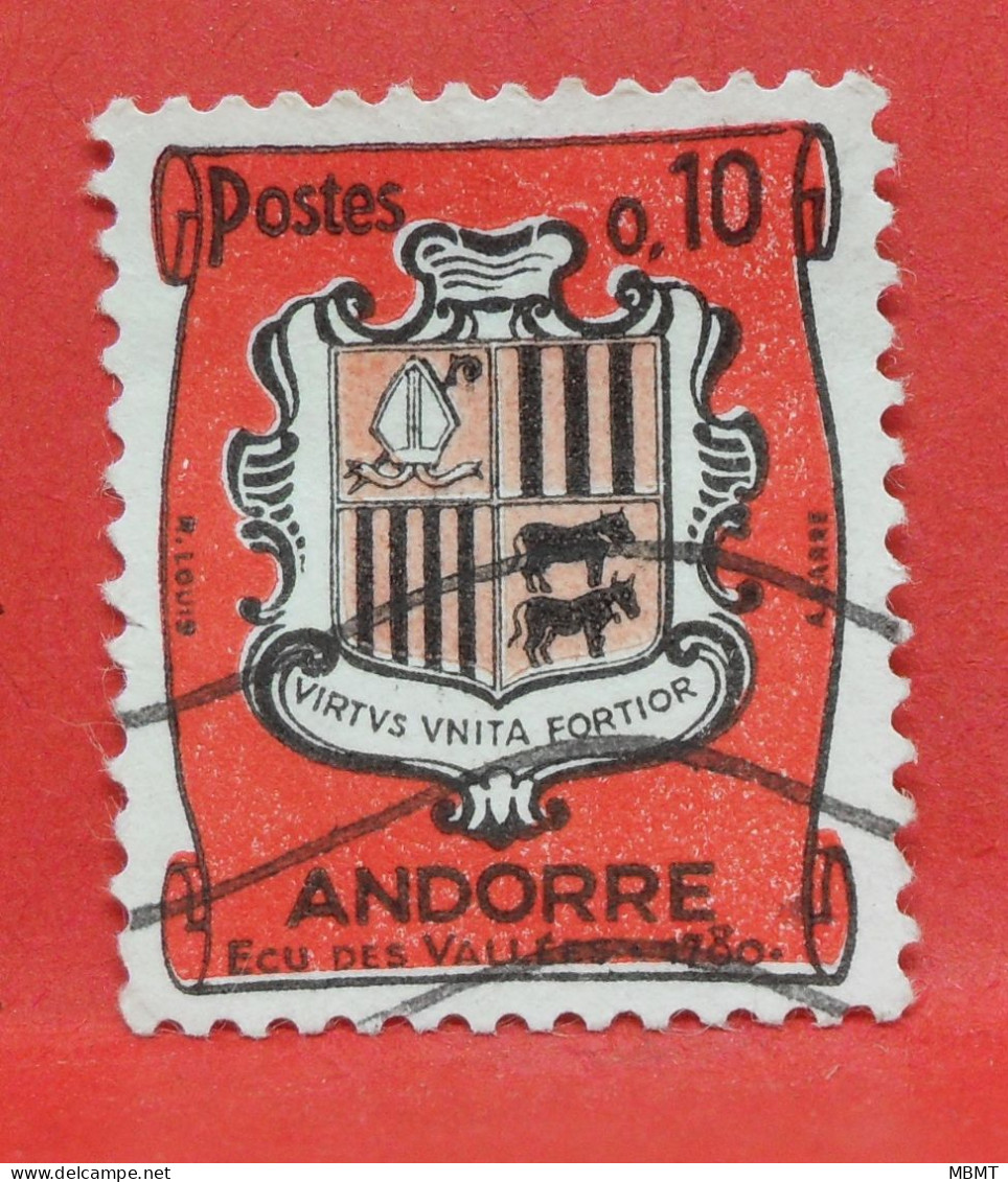 N°165 - 0.10 Francs - Année 1961 - Timbre Oblitéré Andorre Français - - Used Stamps