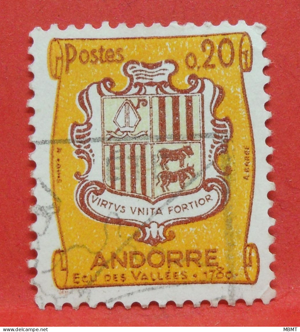 N°167 - 0.20 Francs - Année 1961 - Timbre Oblitéré Andorre Français - - Gebraucht
