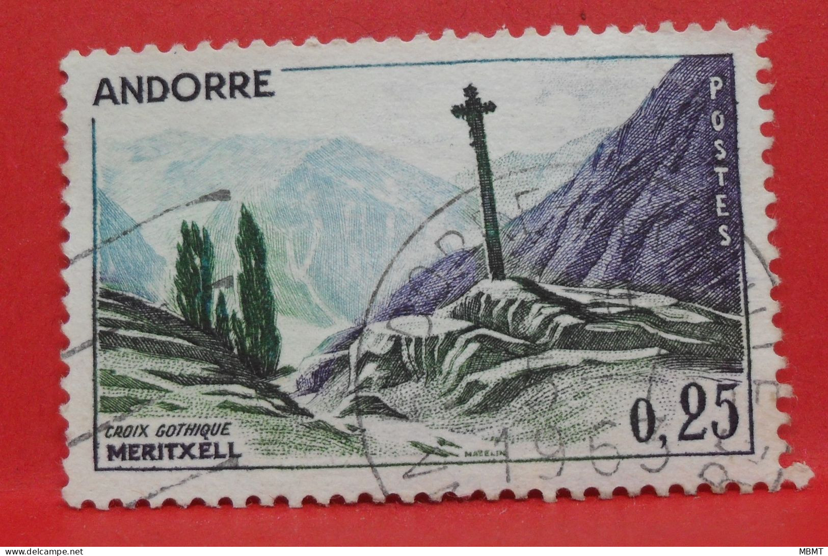 N°168 - 0.25 Francs - Année 1961 - Timbre Oblitéré Andorre Français - - Gebraucht