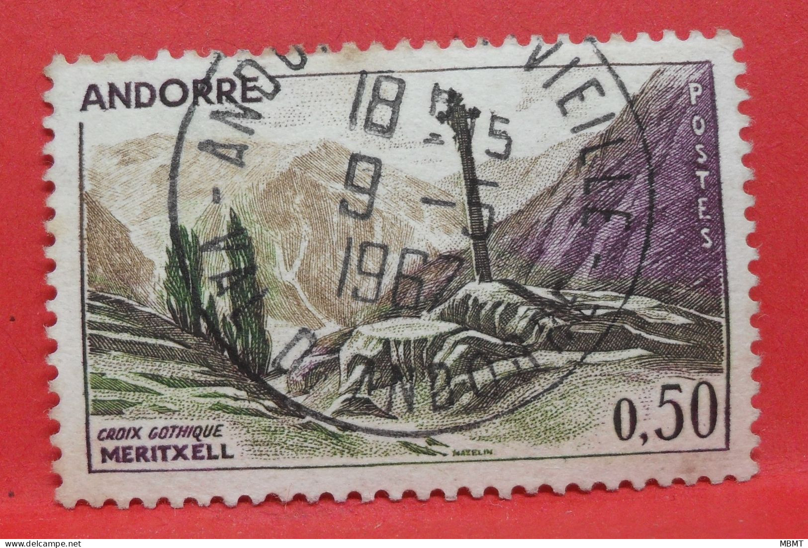 N°171 - 0.50 Francs - Année 1961 - Timbre Oblitéré Andorre Français - - Used Stamps