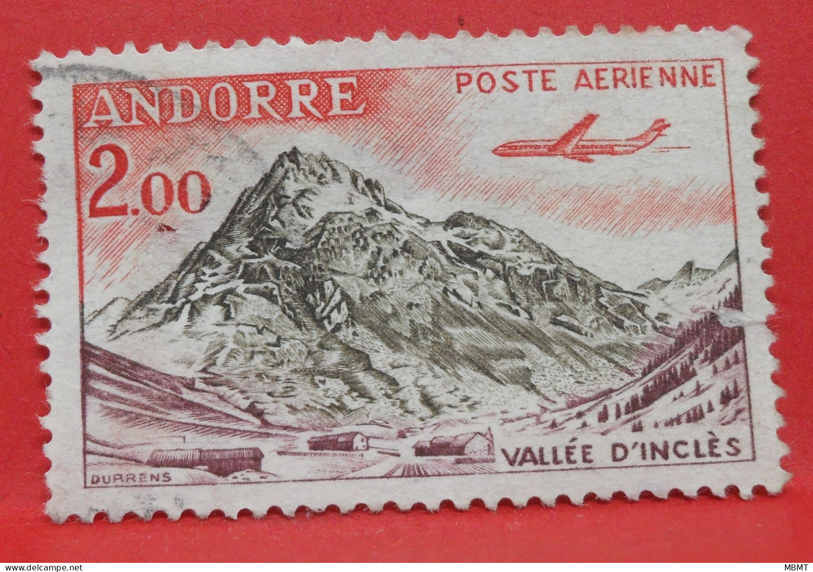 N°175 - 2.00 Francs - Année 1961 - Timbre Oblitéré Andorre Français - - Oblitérés
