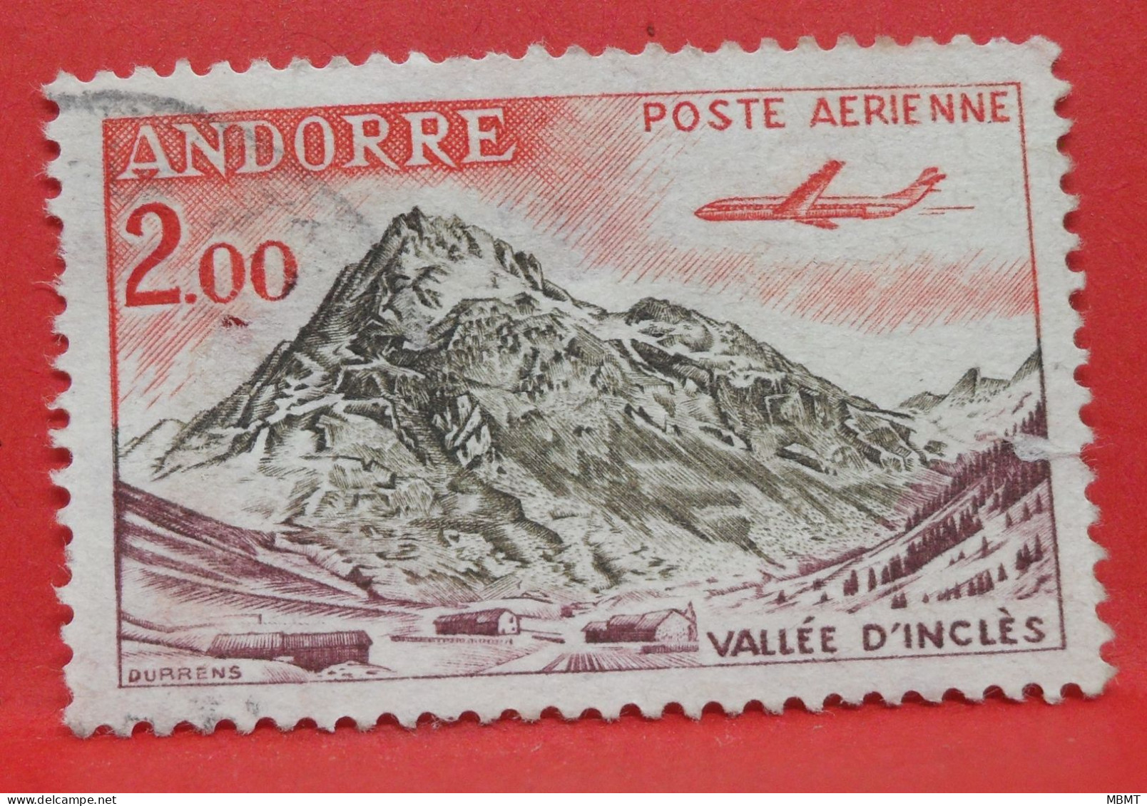 N°175 - 2.00 Francs - Année 1961 - Timbre Oblitéré Andorre Français - - Gebruikt