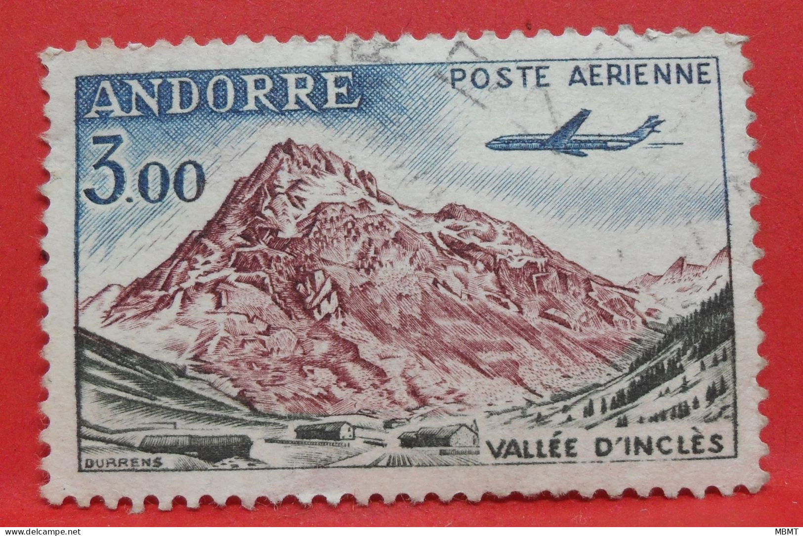 N°176 - 3.00 Francs - Année 1961 - Timbre Oblitéré Andorre Français - - Used Stamps