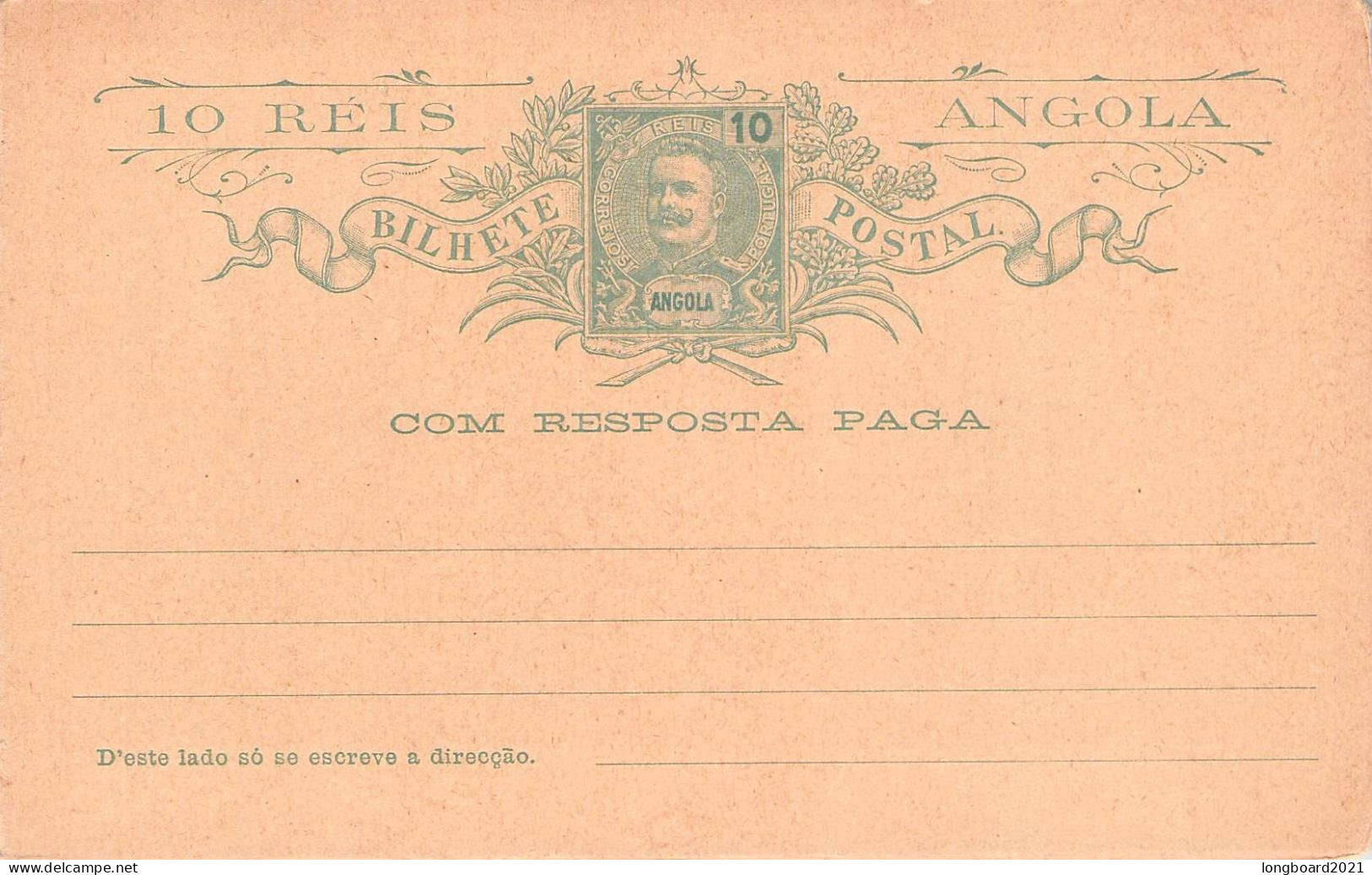 ANGOLA - BILHETE POSTAL 10/10 REIS Unc / *2069 - Angola