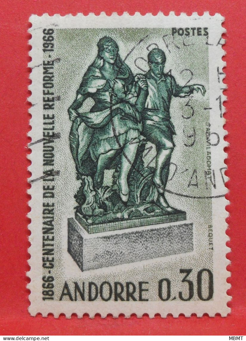 N°202 - 0.30 Franc - Année 1967 - Timbre Oblitéré Andorre Français - - Usati