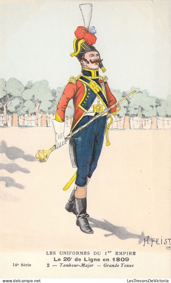 UNIFORME Du 1e EMPIRE - 2 - Tambour Major - Grande Tenue - H FEIST - Militaria - Carte Postale Ancienne - Uniforms