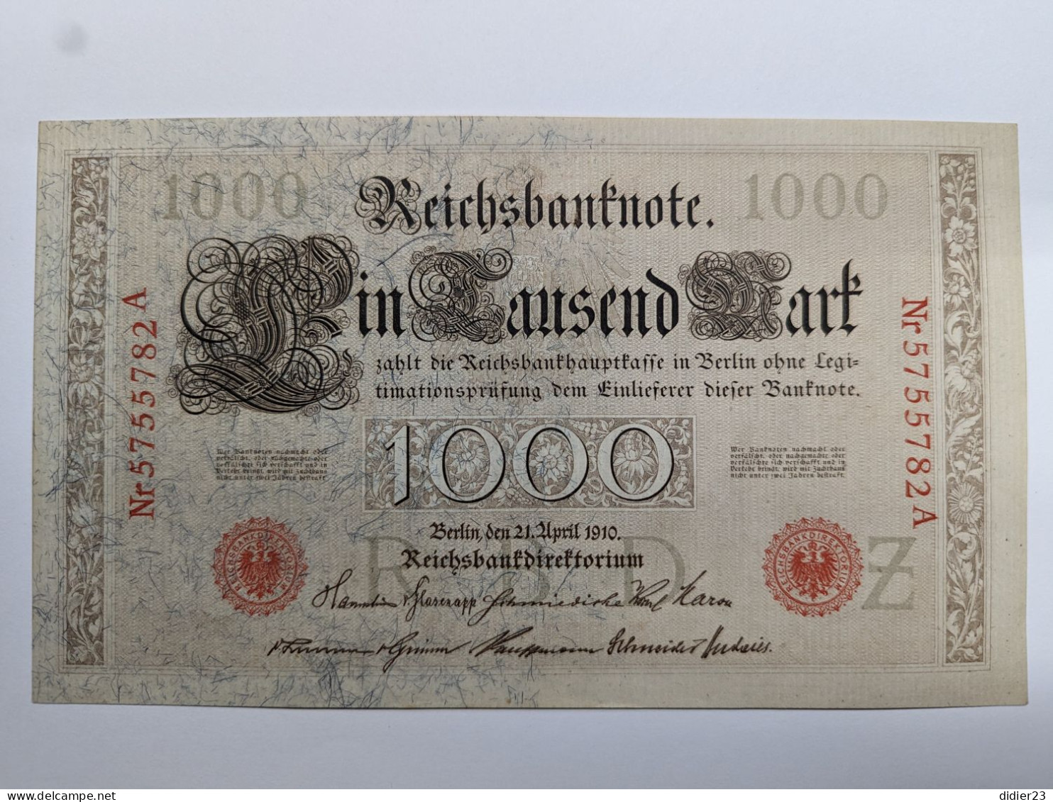 BILLET DE BANQUE ALLEMAGNE 1000 - 1.000 Mark