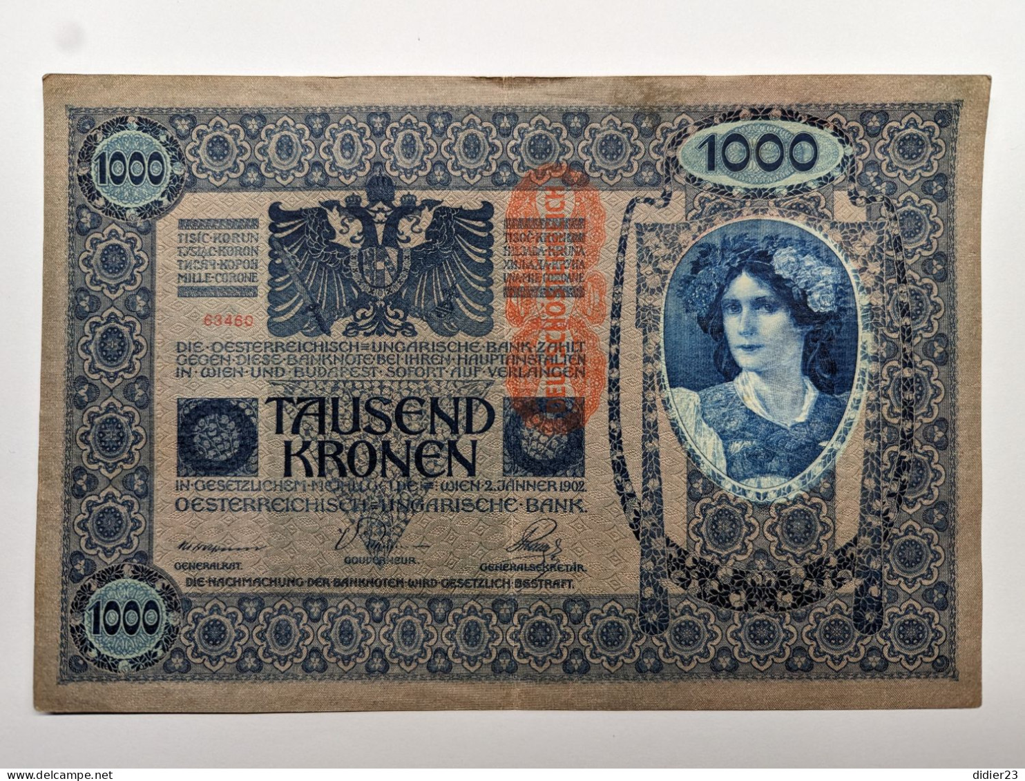 BILLET DE BANQUE ALLEMAGNE 1000 - 1.000 Mark