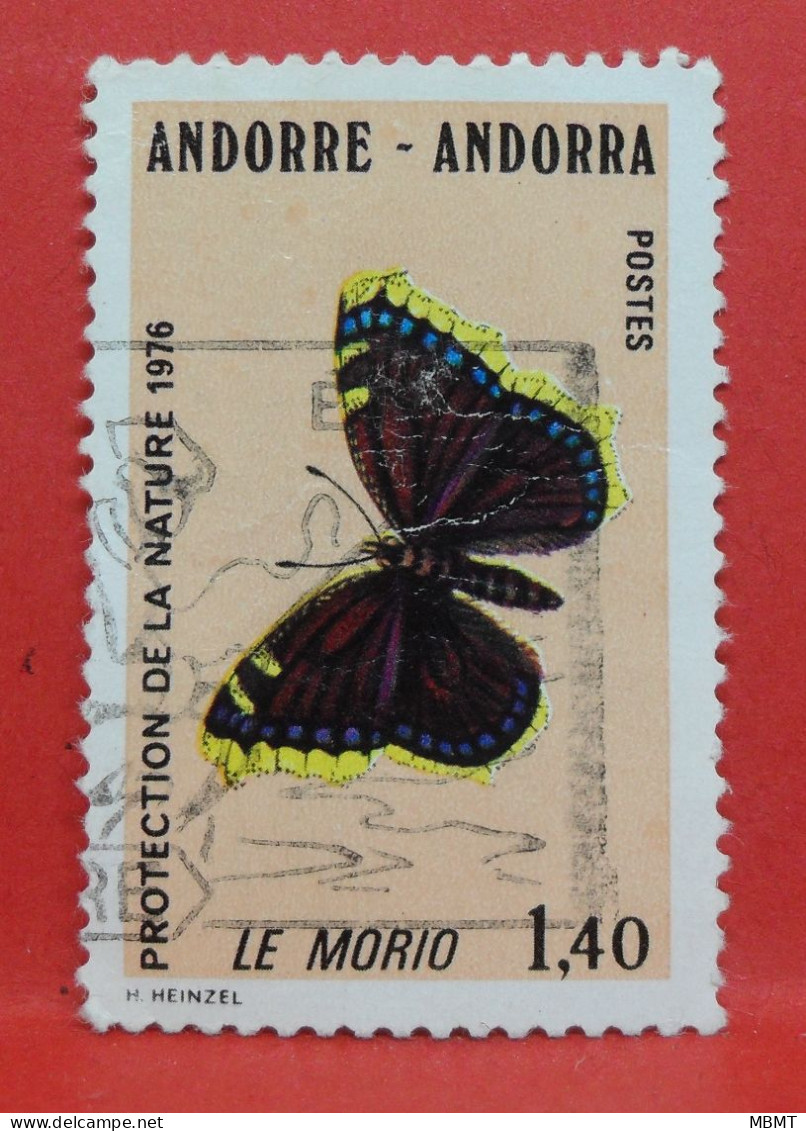 N°280 - 1.40 Franc - Année 1976 - Timbre Oblitéré Andorre Français - - Gebruikt