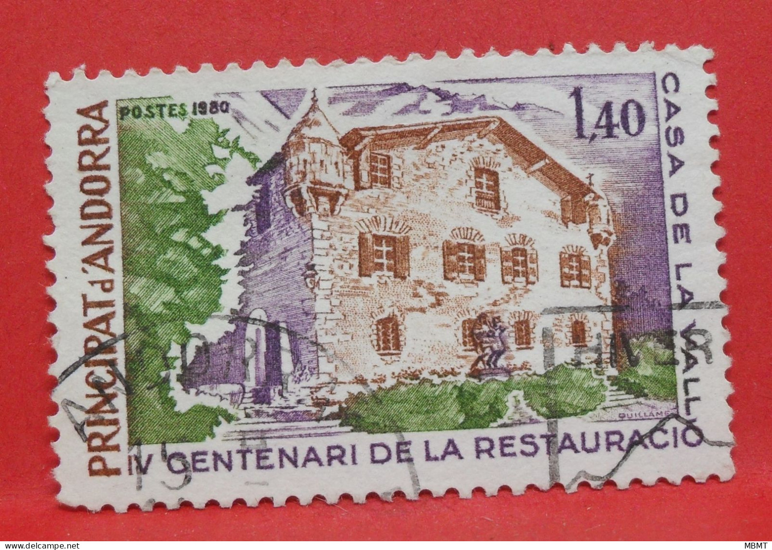 N°310 - 1.10 Franc - Année 1980 - Timbre Oblitéré Andorre Français - - Oblitérés