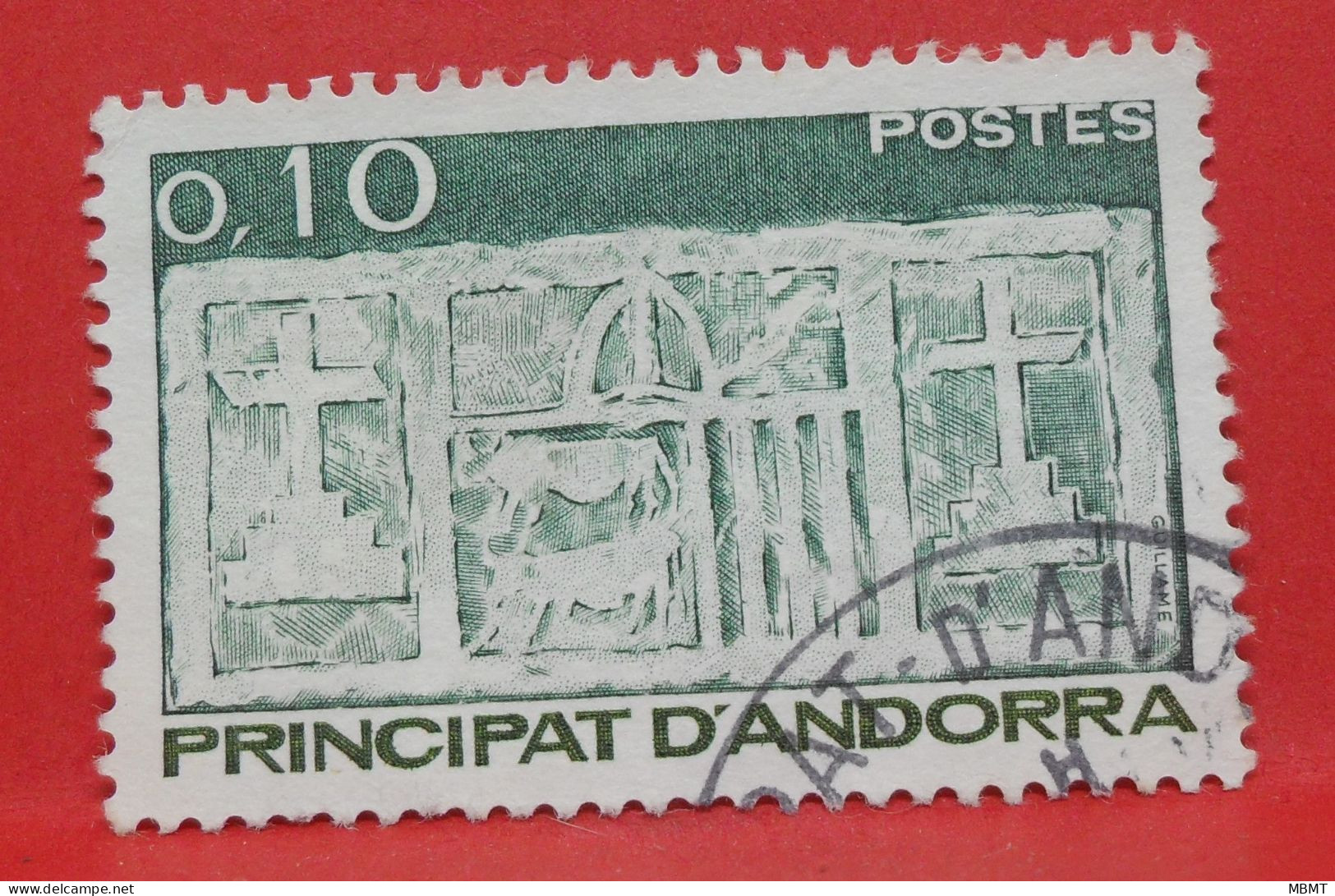 N°338 - 0.10 Franc - Année 1983 - Timbre Oblitéré Andorre Français - - Usados