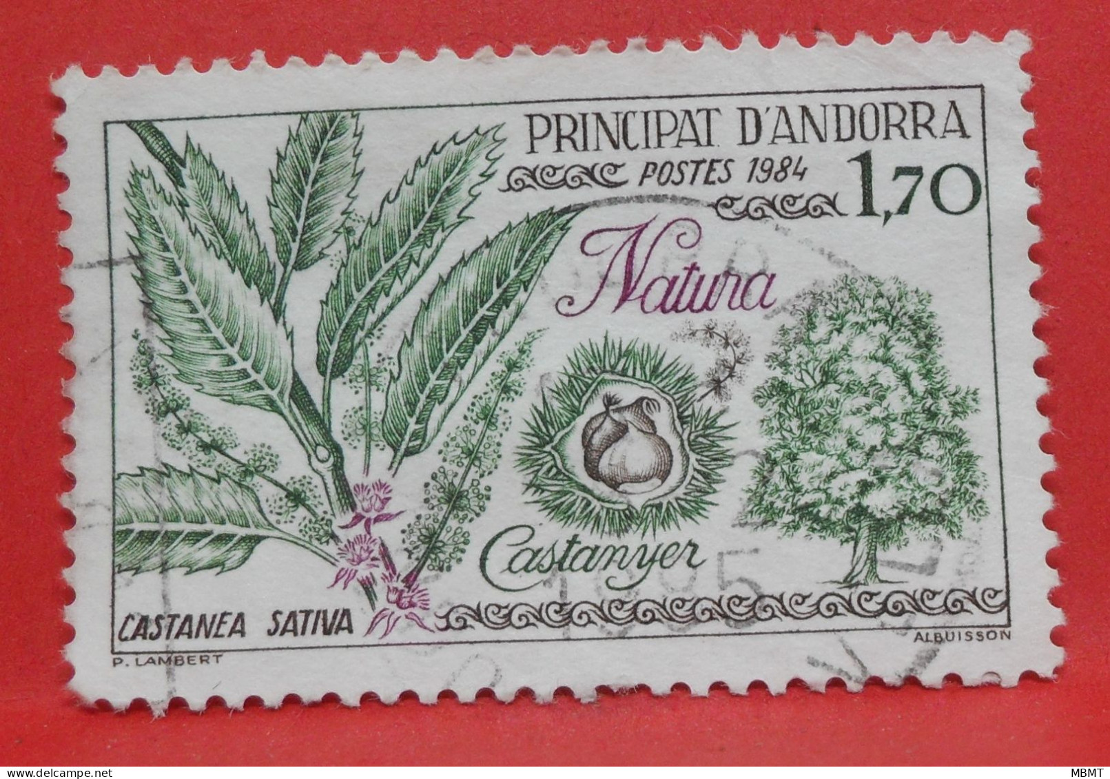 N°352 - 1.70 Franc - Année 1984 - Timbre Oblitéré Andorre Français - - Used Stamps