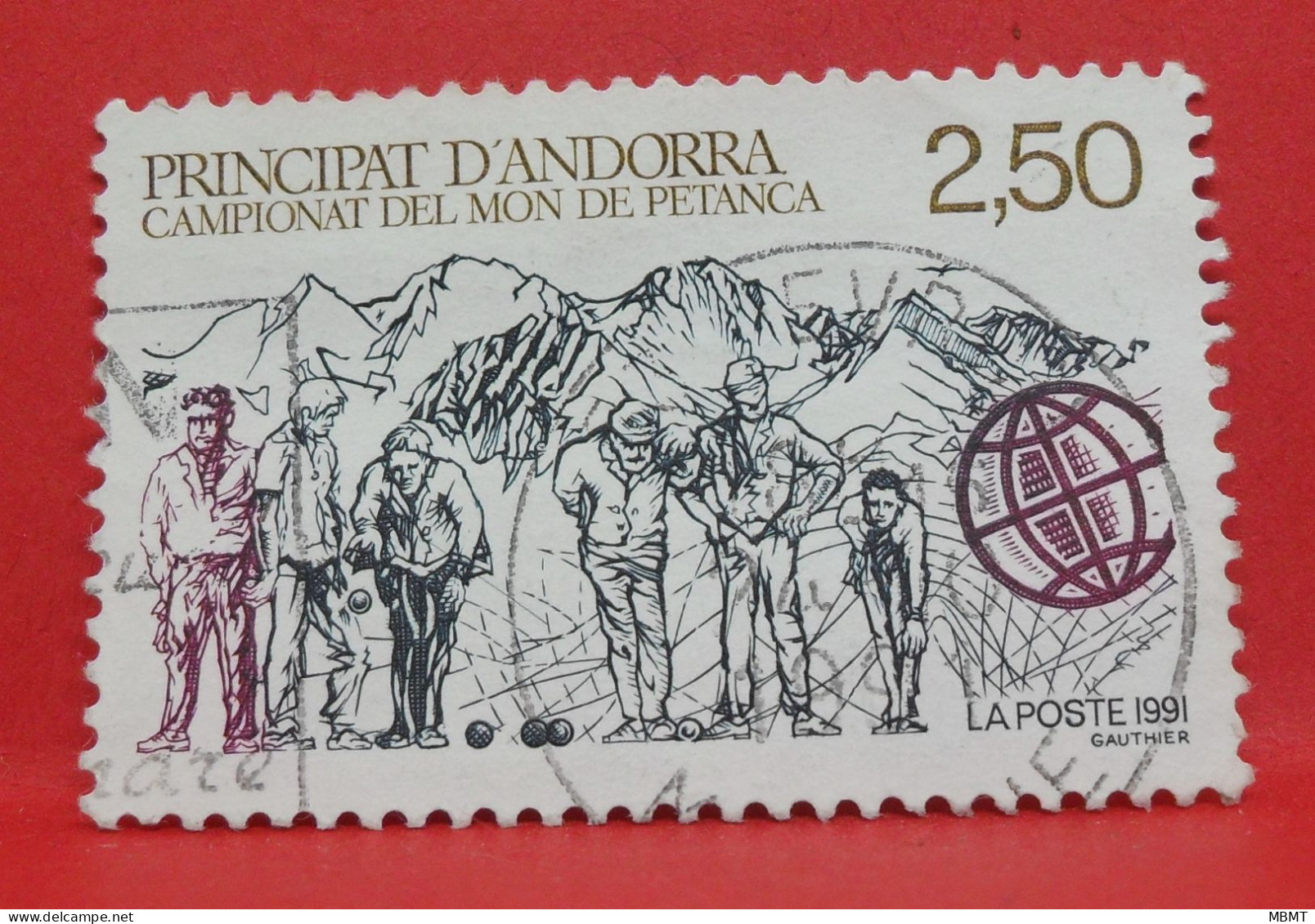 N°428 - 2.50 Francs - Année 1991 - Timbre Oblitéré Andorre Français - - Used Stamps