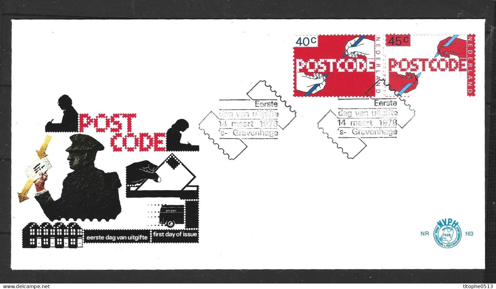 PAYS-BAS. N°1084-5 De 1978 Sur Enveloppe 1er Jour. Code Postal. - Codice Postale