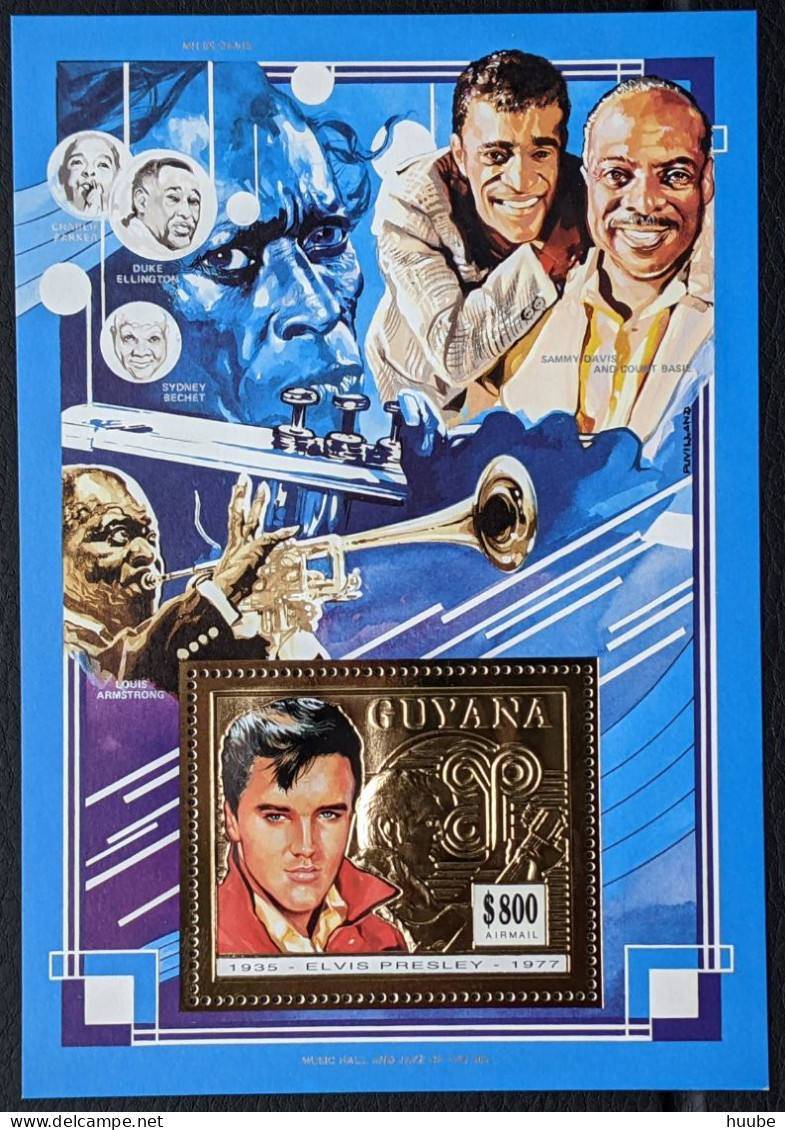 Guyana, 1993, Mi 4508-4509, 15th Anniversary Of The Death Of Elvis Presley, Block 376 + 377, MNH - Elvis Presley