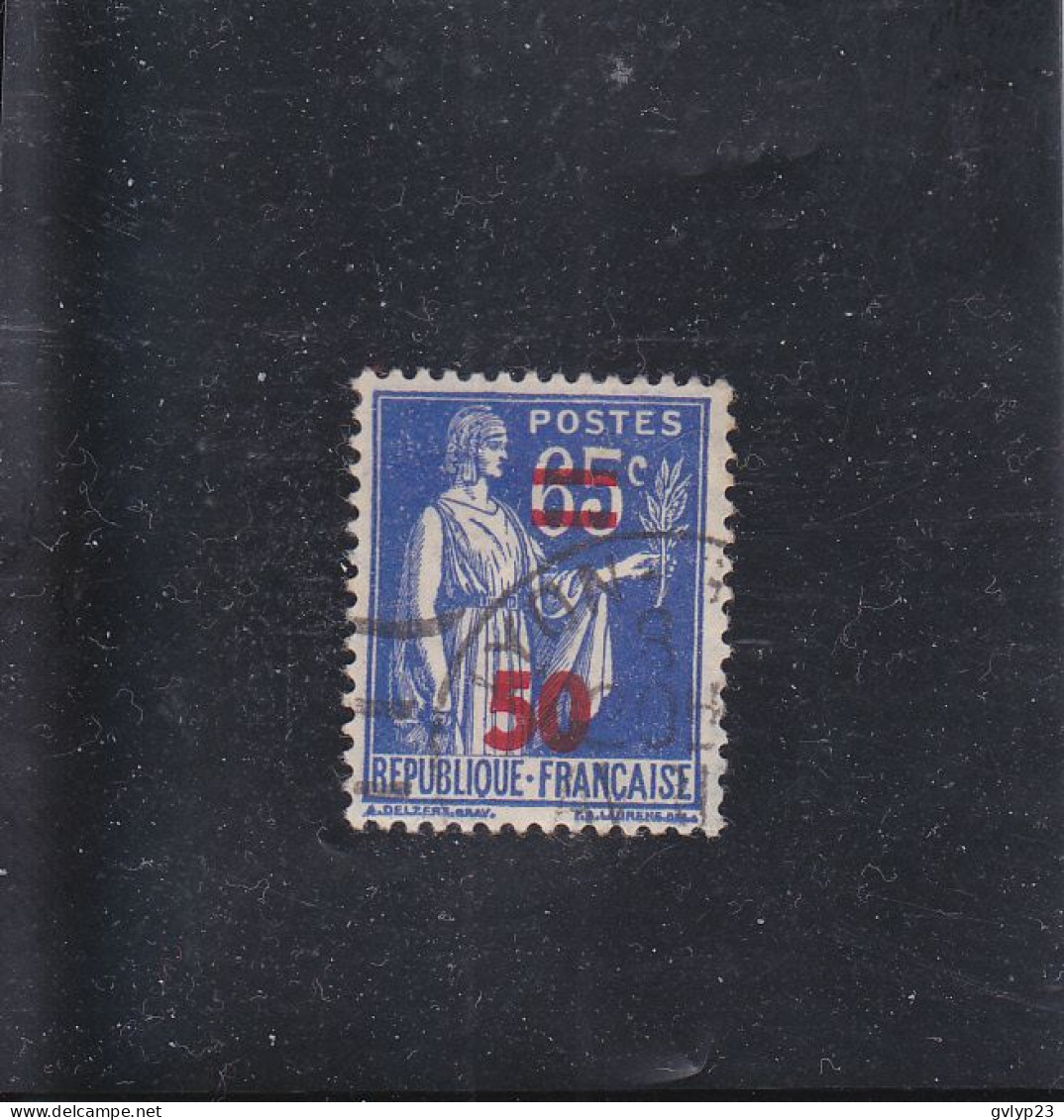 TRAIT RELIANT LE 5 ET LE 0 /TYPE PAIX / 50 SUR 65C OUTREMER (365) / OBLITéRé /N°479 YVERT ET TELLIER/ - Used Stamps