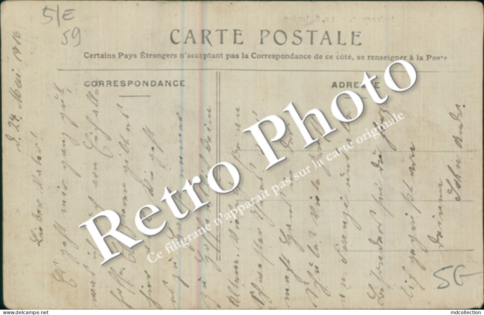 59 SOLESMES /  Le Calvaire / CARTE TOILEE COULEUR ANIMEE - Solesmes