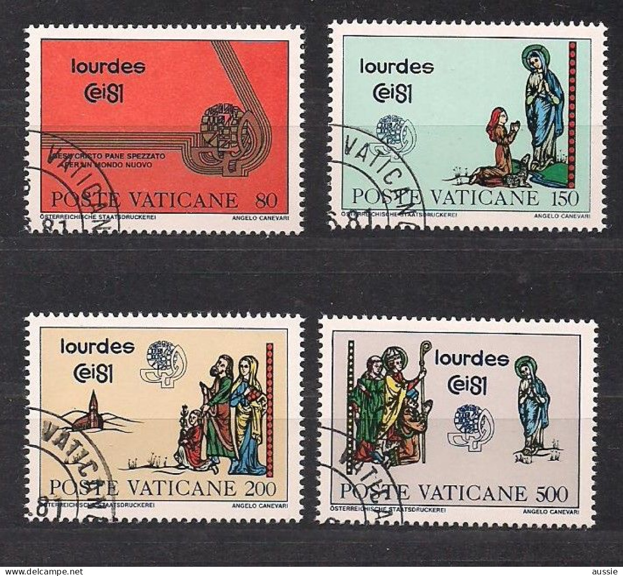 Vatikaan Vatican 1981 Yvertnr. 708-711 (o) Oblitéré  Cote 1,75 € - Oblitérés