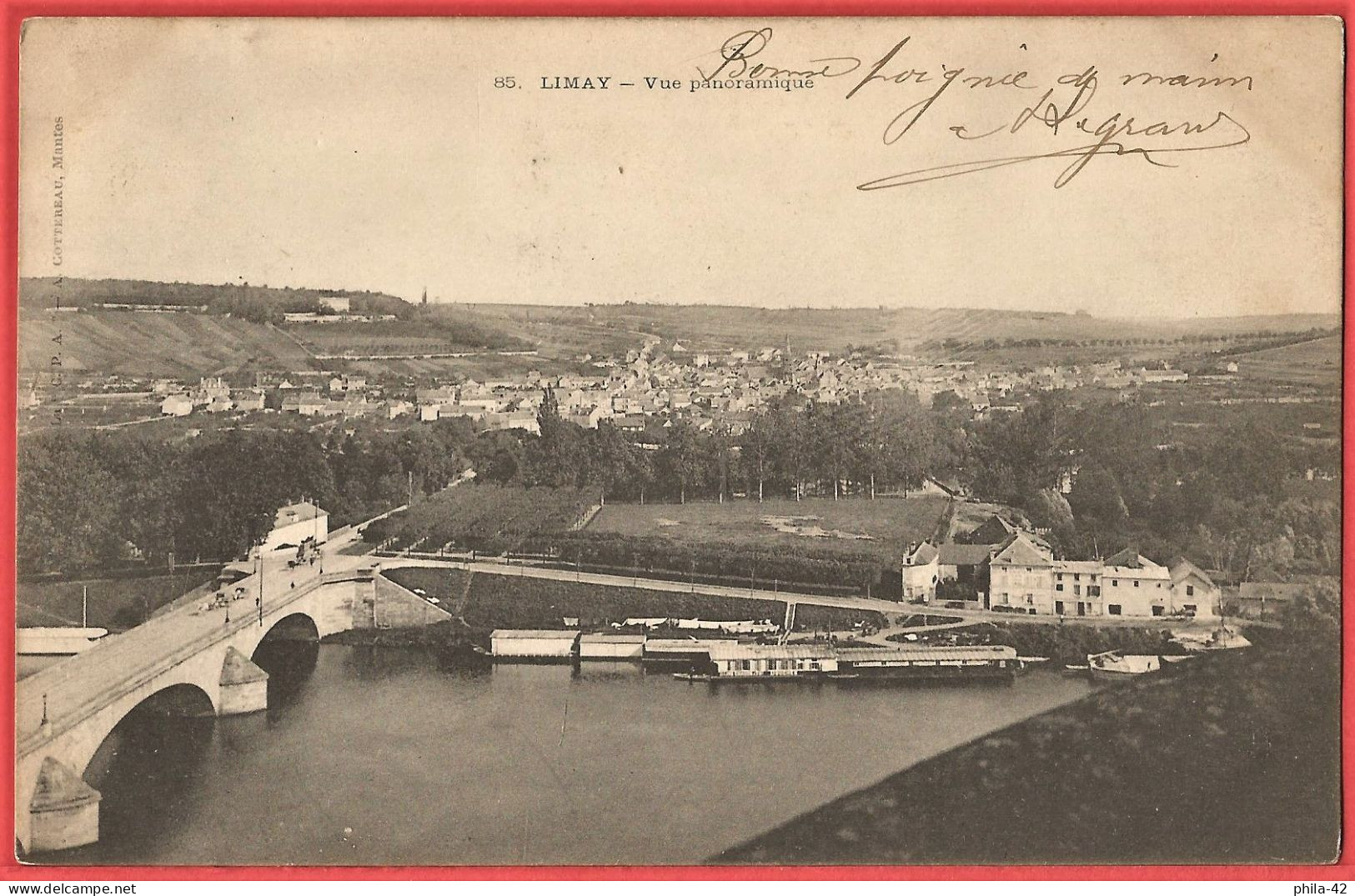 Yvelines ( 78 ) Limay : Vue Panoramique De La Ville - CPA  écrite 1904 BE - Limay