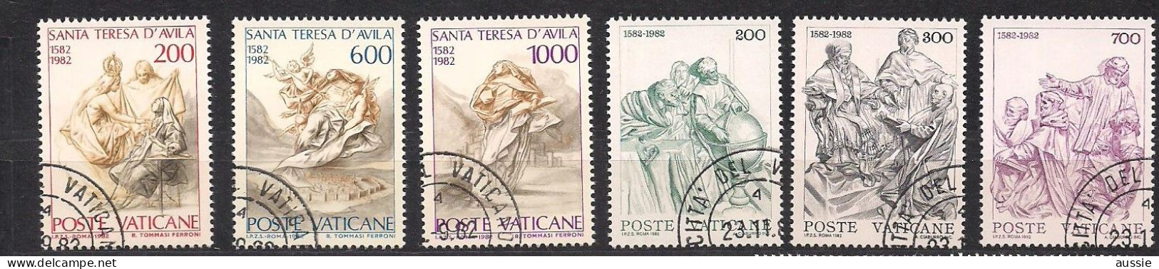 Vatikaan Vatican 1982 Yvertnr. 731-736 (o) Oblitéré  Cote 6,25 € - Oblitérés