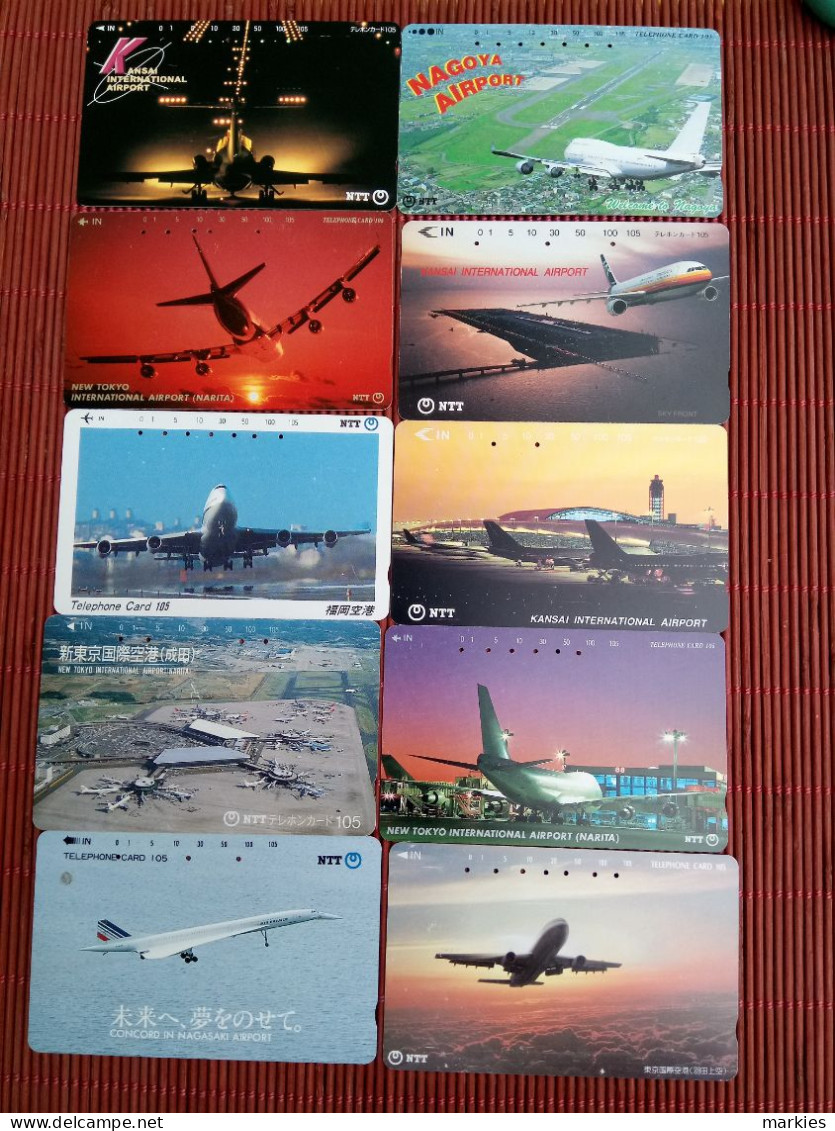 Airplanes 10 Phonecard Rare - Avions