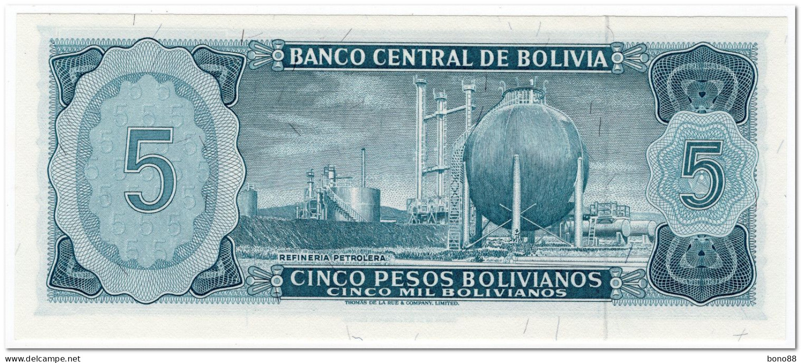 BOLIVIA,5 BOLIVIANOS,L.1962,P.153,UNC - Bolivie