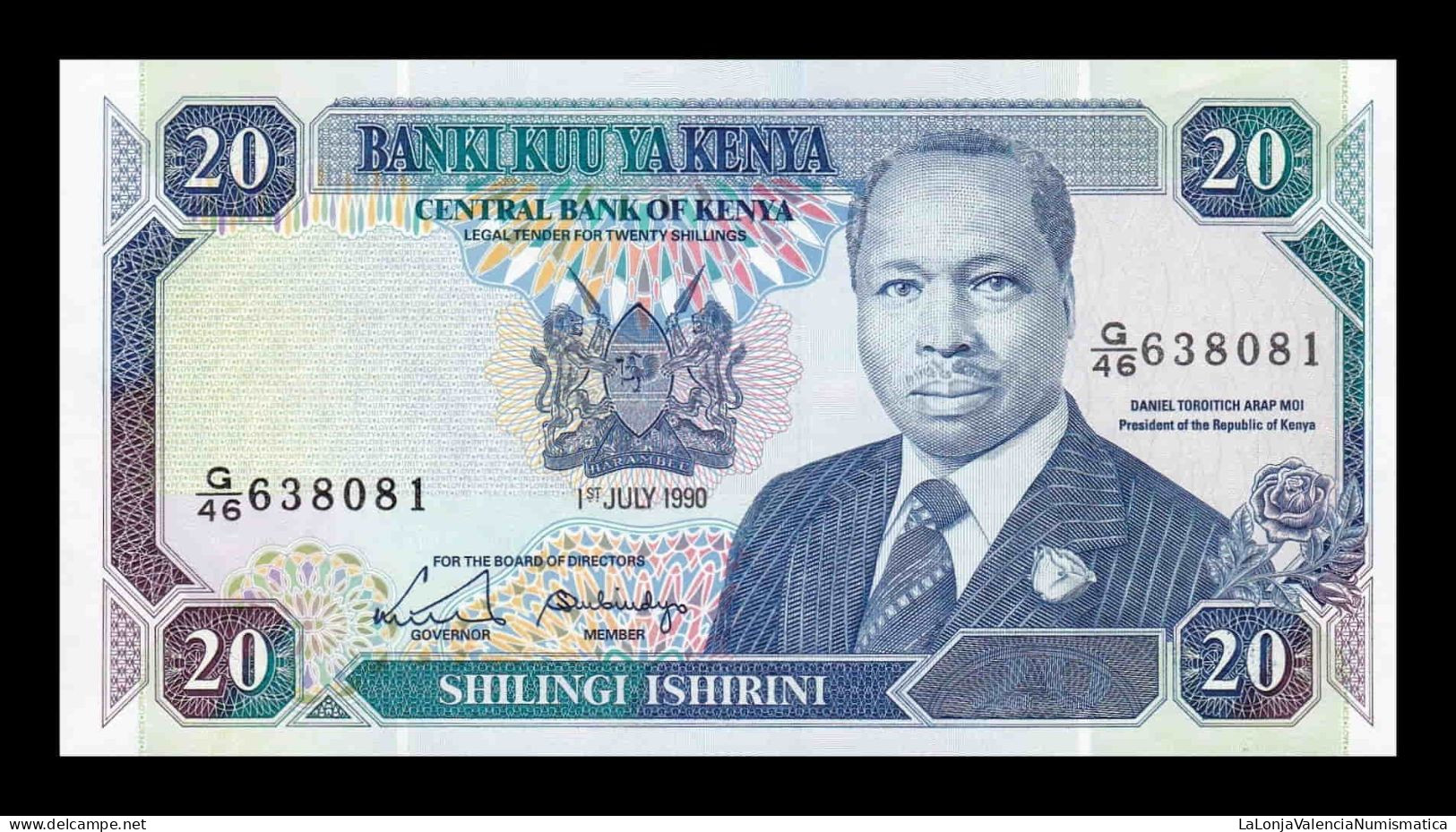 Kenia Kenya 20 Shillings 1990 Pick 25c Sc Unc - Kenya