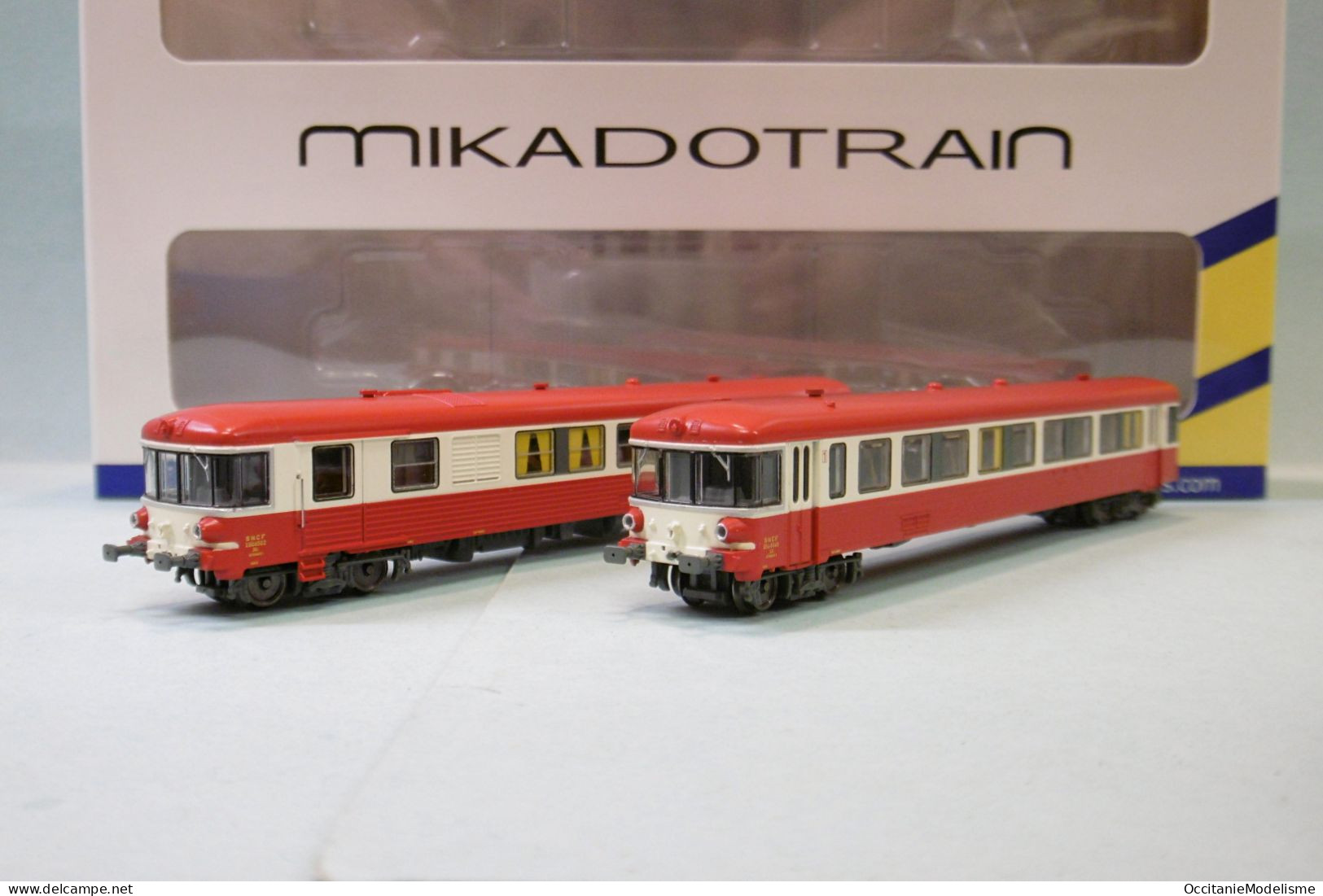 Mikadotrain / REE - Autorail EAD D'origine X 4502 + XR 8545 Toit Rouge Marseille SNCF ép. III Réf. NW-169 Neuf N 1/160 - Locomotive
