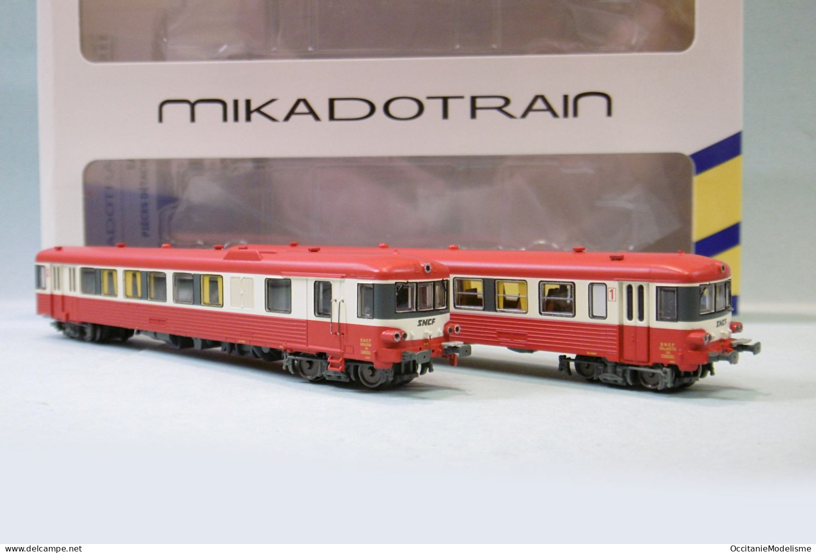 Mikadotrain / REE - Autorail EAD X 4584 + XR 8375 Toit Rouge Longueau SNCF ép. IV Réf. NW-198 Neuf N 1/160 - Locomotive