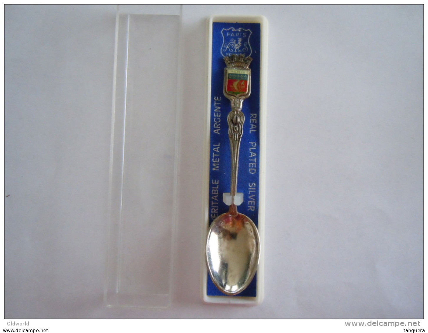 PARIS Vintage Souvenir Armoiries Lepel Petite Cuillère Little Spoon Argenté Plated (ref 7) - Spoons