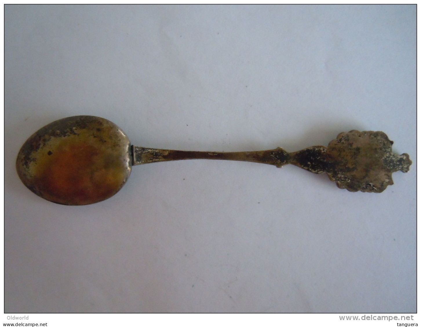 ESPANA Spanje Espagne Armoiries Emaille Abimé Vintage Souvenir Lepel Petite Cuilllère Little Spoon  (ref 39) - Spoons