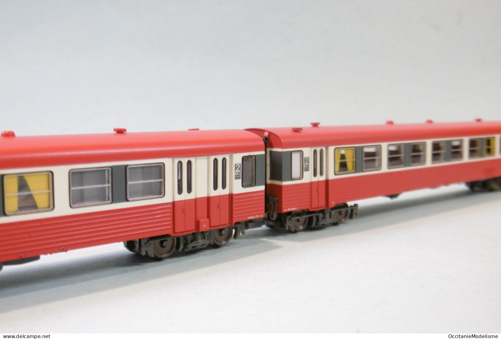 Mikadotrain / REE - Autorail EAD X 4582 + XR 8373 Toit Rouge Longueau SNCF ép. IV Réf. NW-199 Neuf N 1/160 - Locomotoras