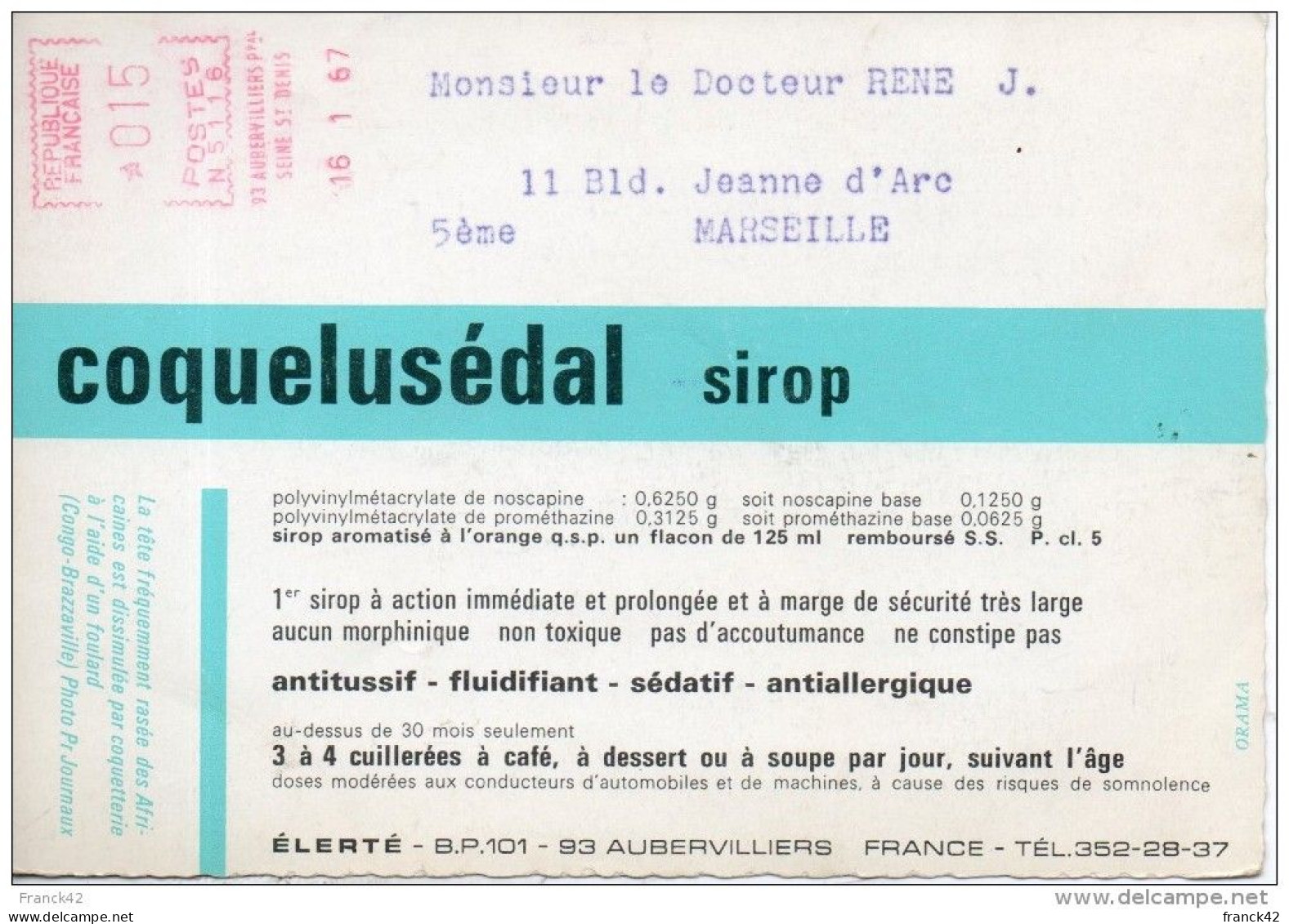 Congo Brazzaville. Tete Rasée Des Femmes. Sirop Coquelusedal - Autres & Non Classés