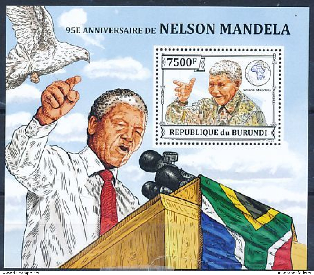 TIMBRE  ZEGEL STAMP REPUBLIQUE DU BURUNDI BF 601 NELSON MANDELA  XX - Blocks & Sheetlets