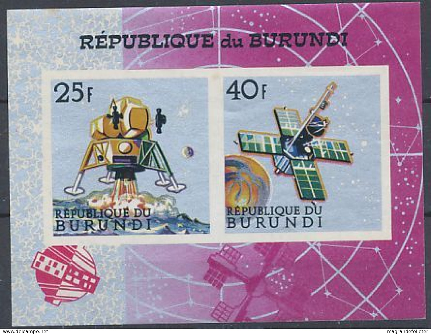 TIMBRE  ZEGEL STAMP REPUBLIQUE DU BURUNDI BF 24A CONQUETE SPACIALE  XX - Blocchi & Foglietti